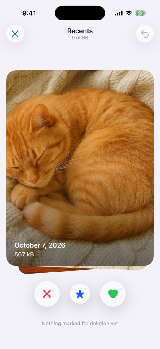 Swiping through photos